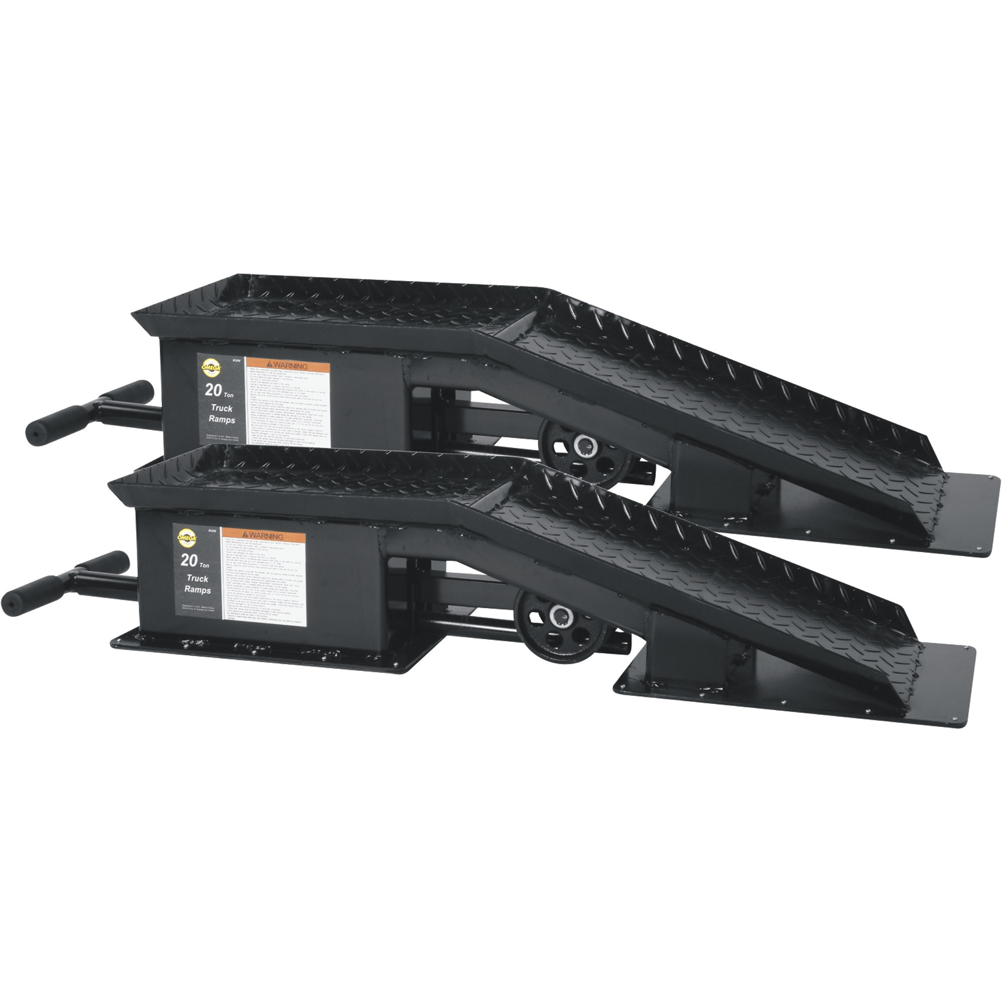 Omega Lift Equipment Truck Ramps, 20-Ton Capacity Pair, Model # 93200